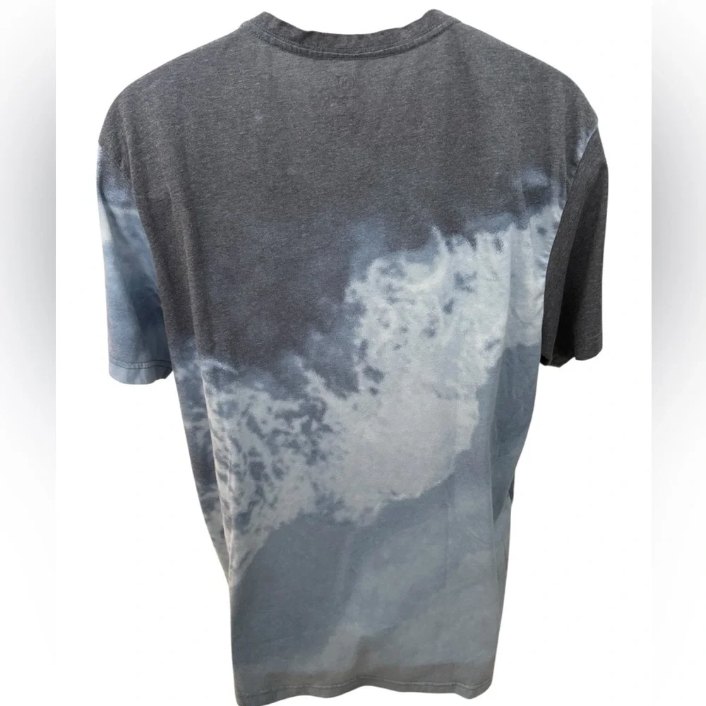 Hurley Surf Stormy Blue Gray Waves Tee Shirt Men XL